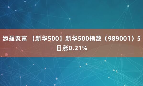 添盈聚富 【新华500】新华500指数（989001）5日涨0.21%